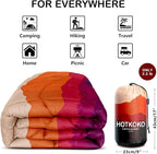 Camping Blanket,Lightweight Puffy Printed Camping Blanket Packable Outdoor Blanket for Camping,Traveling, Stadium, Hiking, Picnics