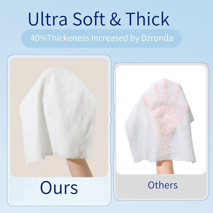 Disposable Compressed Towels, Portable Compressed Towel Tablets, 56Pcs Travel Wash Cloth, Thicker Super Absorbent Wash Cloths for Travel, Face Towel Ideal for Outdoor Camping Hiking (56Pcs)