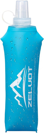 Running Vest Soft Flask, BPA-Free 500ml Collapsible Water Bottle for Hydration Backpack, Folding Water Bottle for Hiking Cycling Climbing