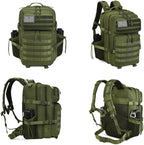 Military Tactical Backpack 45L Large Tactical Backpack for Men, Hiking Rucksack With Bottle Holder