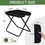 Collapsible Stool 2 Pack, Portable Chair, Lightweight Portable Stool for Adults, Portable Chairs for Adults, Holds Up to 330LBS, Ideal for Camping, Hiking, Outdoors, and Events