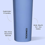 Corkcicle Sport Canteen - Keeps Drinks Cold 25 Hours - Stainless Steel Water Bottle - Triple-Insulated - Spill-Proof - Summer Drinkware Gift - Keeps Drinks Ice Cold - 32 oz - Periwinkle
