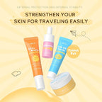 Hydrating Skin Care Set Travel Kit, Gifts for Women and Teenage Girls, 4 Piece Skincare Essentials Set Mini Travel Size With Facial Cleanser, Cream, Serum, Sunscreen - Travel Essentials Gift Set