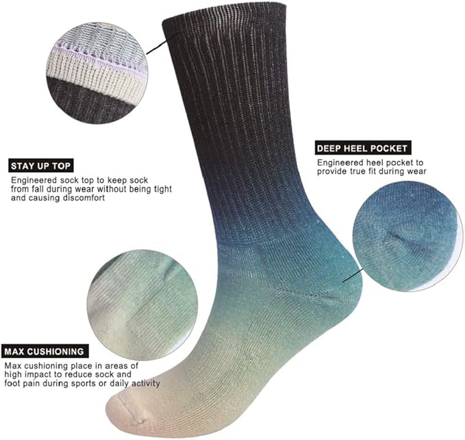 EnerWear 4 Pack Women's Merino Wool Outdoor Hiking Trail Crew Sock