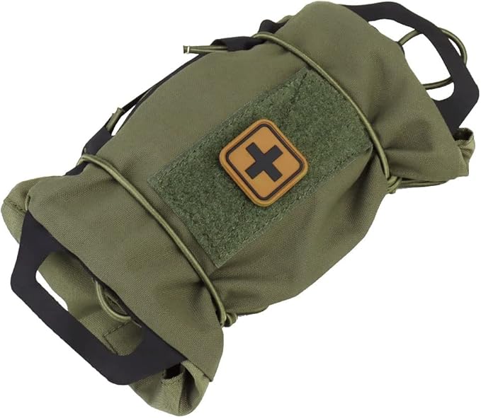 SABADO Rapid/Quick Deploy First Aid Kit Pack Tactical IFAK Pouch Two-Piece System Med Roll Carrier Hypalon Handle Outdoor Sport Hunting Bag