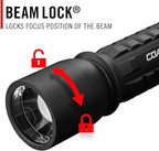COAST XP11R Rechargeable Dual Power LED Flashlight, 3000 Lumens, Black