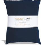 Happyluxe Odyssey Travel Pillow for Long Flights - Soft, Small, Alternative to Down and Memory Foam. 17 x 13in - Made in The USA, Navy Blue Airplane Pillow for Adults Sleeping, Camping or Nap