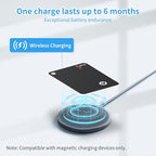 Smart Air Tracker Tag [Apple MFi Certified]- Compatible with Apple Find My (iOS only), Bluetooth Tracker Smart Card Wallet Finder with Wireless Charging, 0.11in Slim, Item Locator for Luggage Tags.