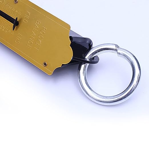 Yellow Fishing Scale with Hook Portable Mechanical Luggage Scale Weight Scale Auto-Off Function for Household, Shops, Luggage, Travel, Fishing, Outdoors