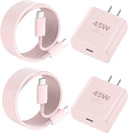 Phone 17 16 Pro Max Charger Fast Charging, 45W USB C Phone 17 16 Super Fast Charger Block with 10ft Long Type C Charging Cable Cord for i.Phone 17 Pro Max/17 Pro/17 Air/17/16/16Pro/16 ProMax /15/S25