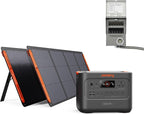 Jackery HomePower 3000 Portable Power Station and Transfer Switch with 2x 200W Solar Panels, 3600W (Surge 7200W) Output, 3072Wh LFP Battery Solar Generator for Essential Home Backup, Emergencies