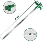 Tent Stakes, 10PCS Heavy Duty Tent Stakes Pegs, Outdoor Camping Windproof Professional Ground Stakes, Metal Tent Pegs for All Kinds of Ground, Specially Designed for Tent Canopies