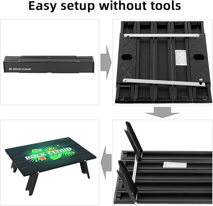 ROCK CLOUD Portable Beach Table Aluminum Ultralight Folding Camping Table, Limited Edition Tabletop
