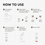 i Cafilas Portable Electric Espresso Coffee Maker, Fast self-heating 2 IN 1 Extraction System Espresso Machine, Support Ground Coffee and NS capsule, for Travel,Car,Hiking,Climbing,Rich Crema（White）