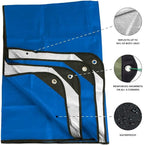 Arcturus Insulated Tarp | Reusable Heavy Duty Thermal Survival Blanket – 60 x 82 in, Reflects 90% Body Heat, Waterproof, Windproof, 3-Layer Design, Reinforced Grommets, Blue