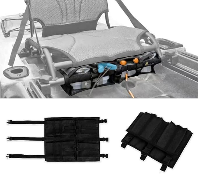 Kayak Canoe Mesh Storage Bag for Seat,Kayak Gear Accessories,Kayak Canoe Seat Storage Compartments,Storage Bag Under Kayak Seat-Attach to Seat