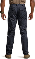 CQR Men's Flex Ripstop Tactical Pants, Water Resistant Stretch Cargo Pants, Lightweight EDC Hiking Work Pants