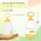 Kids Camping Lantern & Night Light Battery Powered, 360° Eye-Safe Light (AAA Included), IPX4 Waterproof with RGB Modes Portable for Outdoor, Emergency & Bedtime, Gift for Children (Yellow)