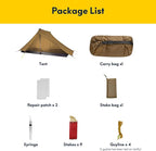 LANSHAN Ultralight Tent 3-Season Backpacking Tent for 1-Person or 2-Person Camping, Trekking, Kayaking, Climbing, Hiking