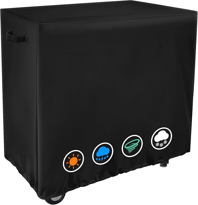 Heavy Duty Grill Cover Fit Camp Chef FTG600 Flat Top Grill Patio Cover, 600D Weather Resistant & Waterproof BBQ Cover,Black