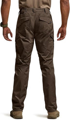 CQR Men's Flex Ripstop Tactical Pants, Water Resistant Stretch Cargo Pants, Lightweight EDC Hiking Work Pants