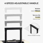 LEVEL8 Carry on Suitcase for Women Men, Carry-on Luggage Airline Approved, Travel Bag with Spinner Wheels, Lightweight Luminous Textured Hard Shell, Tsa Lock, 20 Inch, Cream White