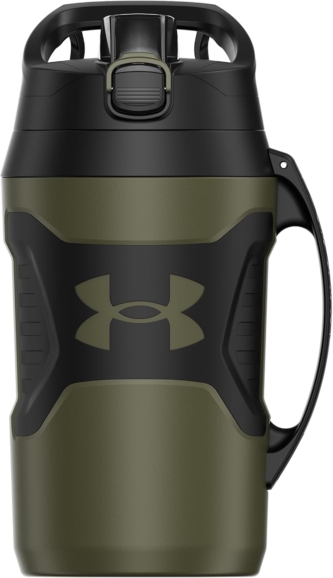 Under Armour Half Gallon Water Bottle Insulated, 64oz Insulated Water Bottle with Handle, Sports Water Jug, Fence Hook, Leak Resistant, for Baseball, Football & More