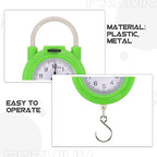 Tofficu Portable Travel Spring Luggage Scale with Hook, High Precision Small Manual Suitcase Weight Scale for Handheld Use, Fluorescent Green Compact Hanging Weighing Tool for Travel