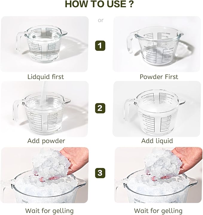 Wenge Poo Gel for Portable Toilet for Camping - 100 Pack Urine Super Absorbent, Solidifier, Liquid Waste Gelling and Deodorizing Powder, Eco Gel for Portable Toilet for Emergency Toilet Essentials