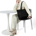NISHEL Travel Puffy Tote Bag For Women, Ultra-Lightweight Large Tote Purse For Office Day And a Short Weekend Getaway