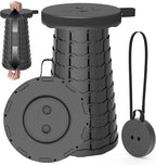 2025 Upgraded Portable Folding Stool, Collapsible Stools, 440lbs Max Weight, Lightweight But Sturdy, Telescoping Foldable Camping Stool for Outdoor Fishing Hiking Travel BBQ