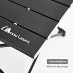 MOON LENCE Folding Beach Table, Small Folding Table, Outdoor Ultralight Aluminum Camping Table, Portable Compact Backpacking, Travel Table for Beach, Picnics, Cooking, Hiking