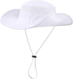 Connectyle Wide Brim Sun Hat for Men Breathable Cowboy Boonie Hat UPF 50+ Sun Protection Bucket Hat for Fishing Hiking