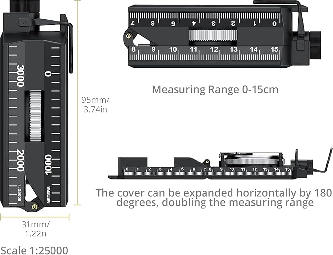 Compass Hiking Survival, IP65 Waterproof Metal Compass with Sighting Clinometer and Carry Bag, Multifunctional, Professional, for Camping Hunting Hiking Navigation