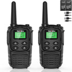 Walkie Talkies Long Range for Adult, MT10 Rechargeable Walkie Talkies FRS Two Way Radio, NOAA, 1200mAh Li-ion Battery USB-C Cable, LED Flashlight, VOX Walkie Talkie for Hiking Camping 2Pack