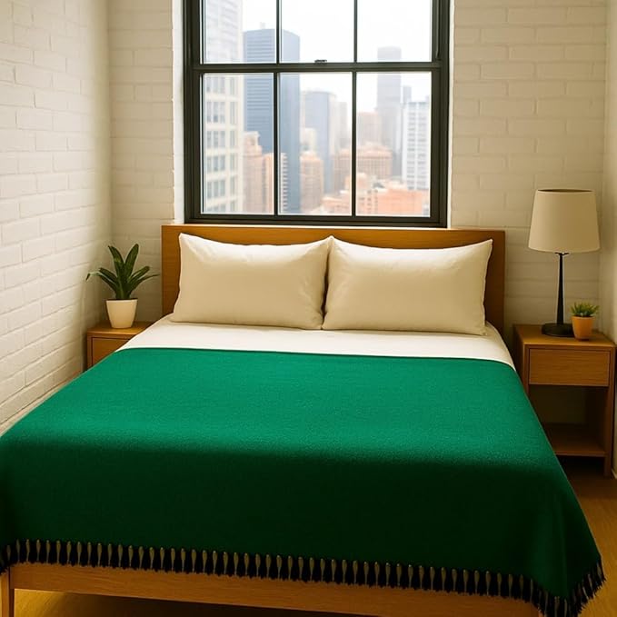 Open Road Goods Solid Color Mexican Yoga Blanket – Large Handwoven Throw for Yoga, Beach, Camping or Home – Soft and Durable Cotton Blend