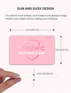 WHonor RFID Blocking Card 6 Pack, One Card Protects Entire Wallet for Women, Credit Debit Card Protector, Anti-Theft NFC Contactless Blocker