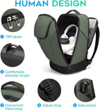 FUTURE AESTHETICS Business Smart Backpack Waterproof for women,men,Fight Approved Durable Backpack suitable as overnight and travel backpack (Green)
