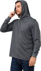 ProtectX High Visibility Sun Protection Lightweight Long Sleeve Hoodie, UPF 50+ Quick-Dry, SPF UV Shirt, Active Wear