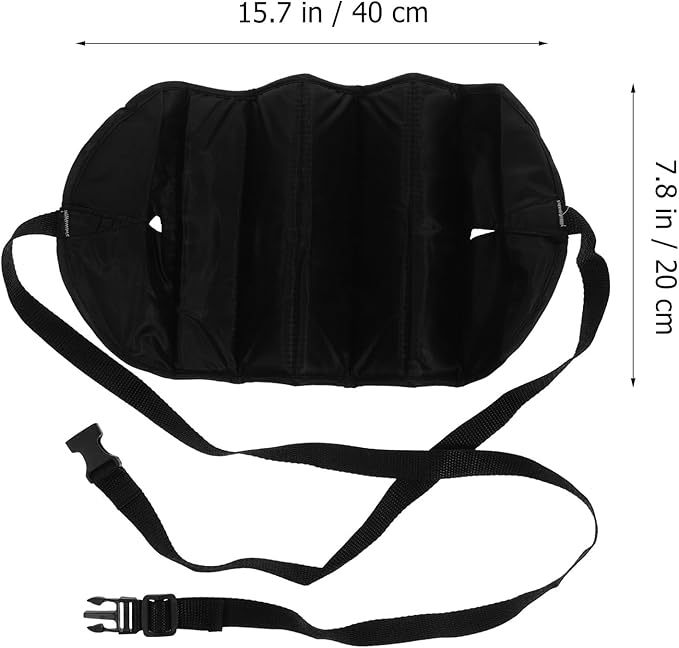 OUNONA Airplane Foot Hammock Portable Footrest Foot Hanger Travel Footrest Black for Airplane and Office Use