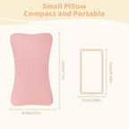 vocheer Small Pillows for Sleeping, 11"x 7" Mini Travel Pillow, Tiny Pillows for Neck, Wrist, Lumbar and Knee, Pets Pillow, Cotton, Machine Washable,Pink-1PC