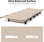 Naturehike Ultralight Camping Cot, Easy to Assemble Folding Tent Cot, Compact & Protable Camping Bed for Camping, Mountaineering, & Hiking, Supports 330lbs with Carry Bag, Kahki