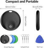 Air Tracker Tags-4 Pack: Bluetooth Tracker Tag, Item Finder Works with Apple Find My App, Trakcer Tag Locator for Your Keys, Wallet, Luggage, Backpack, and More.(ISO only) 4colors