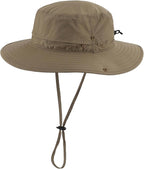 Connectyle Sun Hat for Men Women Outdoor UV Protection Safari Hat for Fishing Hiking Gardening Breathable Cowboy Hat UPF50