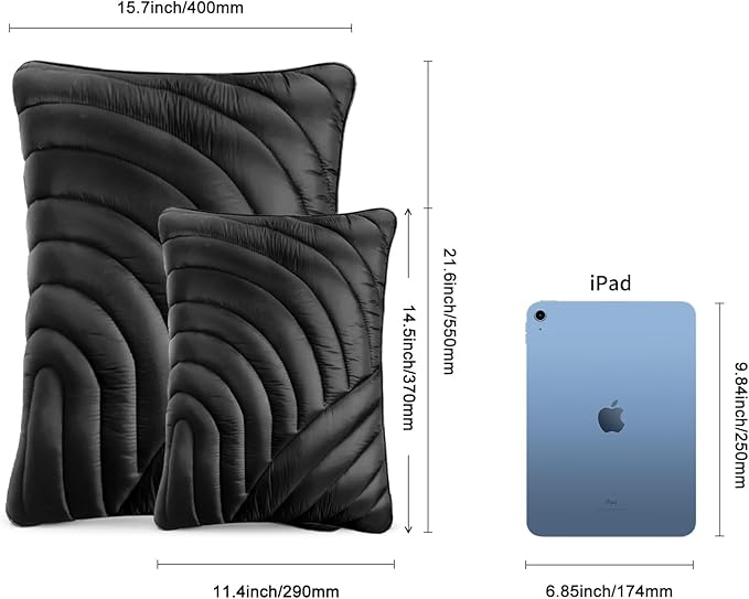 Camping Pillow,Supportive Compressible Travel Pillow Middle Size Lightweight Camp Pillow with Storage Bag for Camping,Hiking,Backpacking,Airplane