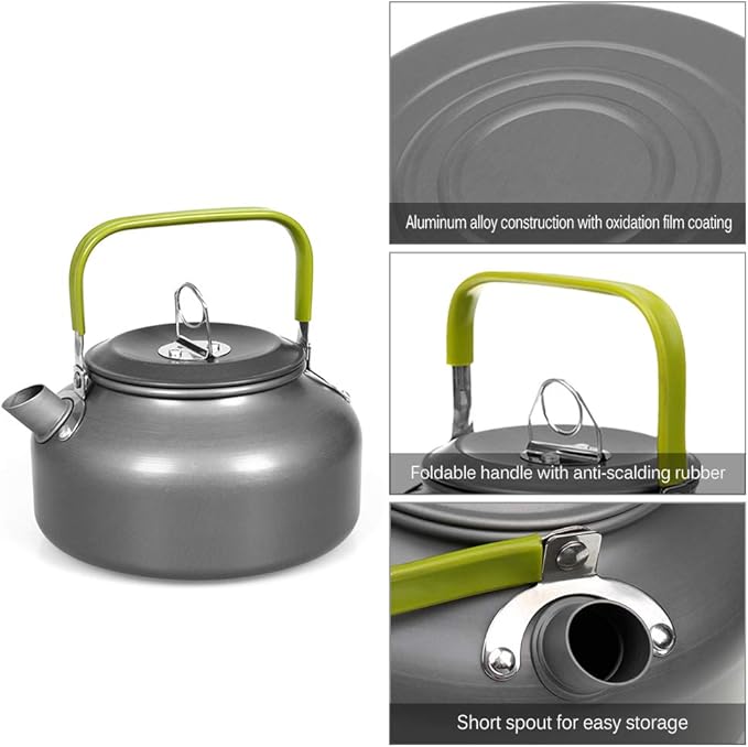 Doorslay Camping Kettle Tea Kettle Coffee Pot 27fl oz/0.8L Camp Coffee Pot Camping Kettle