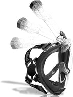 R10 Full Face Snorkel Mask Adults, Snorkeling Mask Gear for Adults&Kids, Fully Enclosed CO2 Transportation Solution, Silicone Bonding Anti-Leak&Anti-Fog, Foldable for Portability