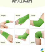 FriCARE Self Adhesive Bandage Wrap, Medical Tape in First Aid Kit, Cohesive Bandages for Wounds Sport Vet, 2 Inches X 5 Yards 6 Rolls, Emerald Green