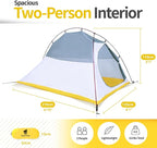 GEERTOP Ultralight 2 Person Tent Waterproof Two Man Backpack Tents for Outdoor Camping Backpacking