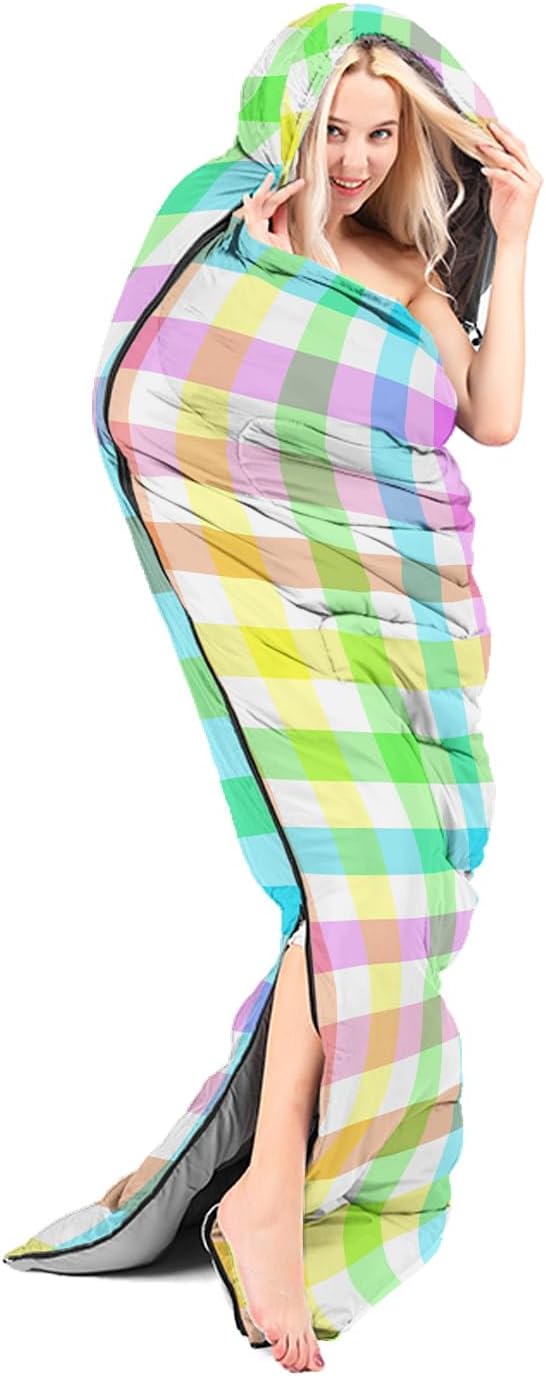 Sleeping Bags for Adults and Kids Backpacking Camping Sleeping Bags for Girls and Boys Lightweight Waterproof Cold/Warm Sleeping Bag for All Season